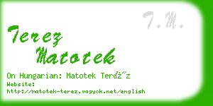 terez matotek business card